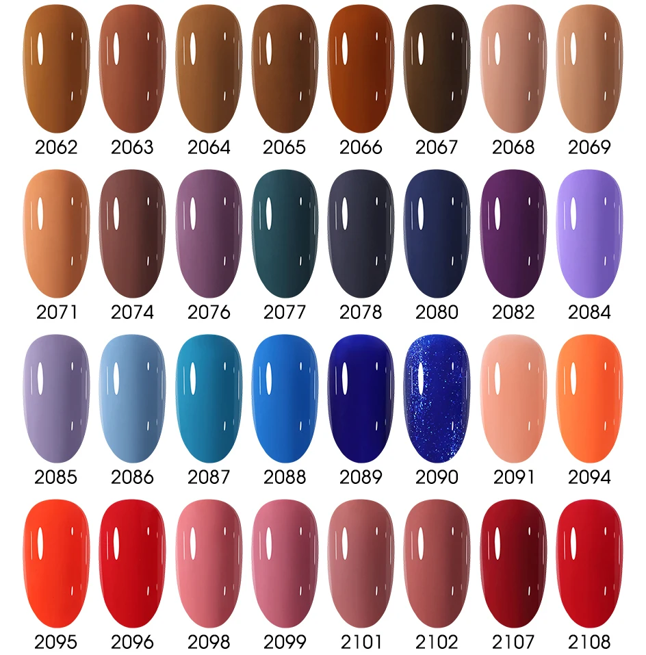 Clou Beaute 10-teiliges Buntes Gel-Nagellack-Set Nude Rot Rosa Braun Farbiger Gel-Lack Semi-Permanente Nagelkunst Vernis Maniküre-Sets – Detail 18