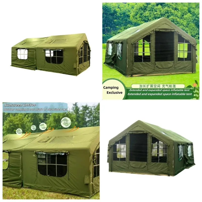 

2025 Europe's Easy Setup Blow Tent Oxford Cabin Inflatable Camping Tent Billions Euros Subsidized Waterproof Feature