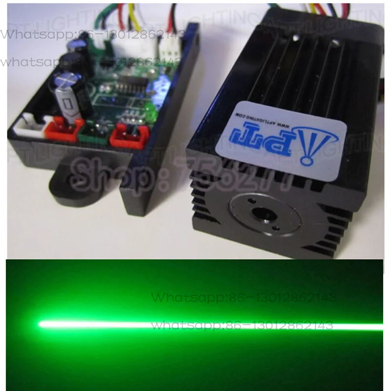 High quality laser head RGB stage light adjustable focus 200mw 532nm green laser module with TTL DC 12V