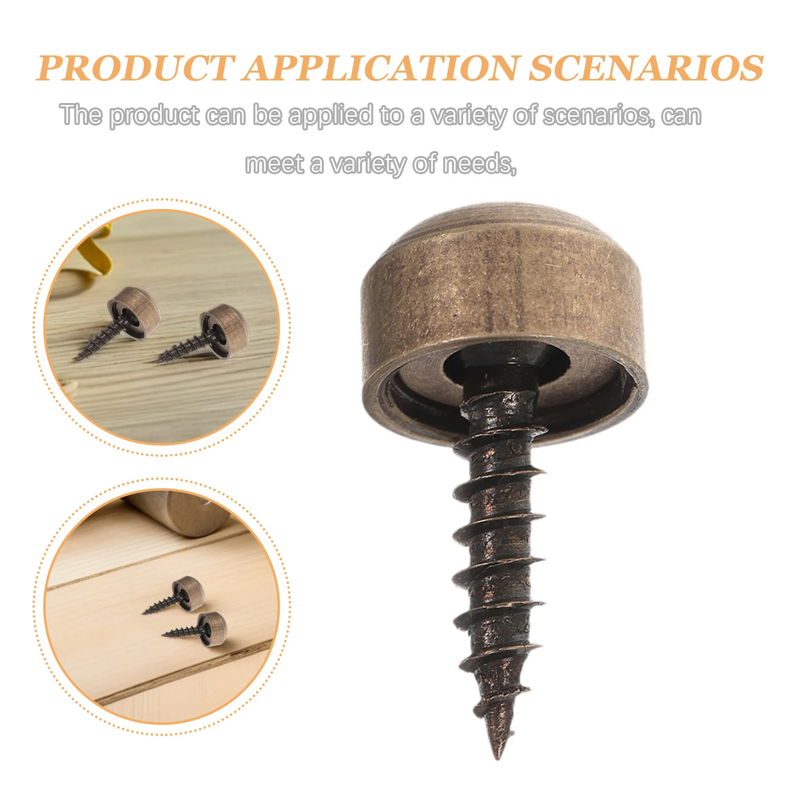 24 قطعة قبعات المسمار الزخرفية النحاس تصميم منحني غير قابل للصدأ أثاث المنزل تجديد مشاريع غطاء المسمار مسامير غطاء الزخرفية