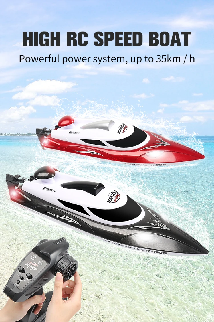 35km/H HJ806 2.4G High-Speed Remote Control Racing Boat With Water Cooling System /High Speed R/C boat Children Model Toys