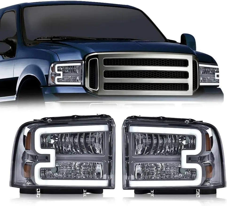 LED Headlights, Compatible with 2005-2007 Ford F250 F350 F450 F550 Super Duty/ 2005 Ford Excursion,(Not Fit Sealed Beam Headligh