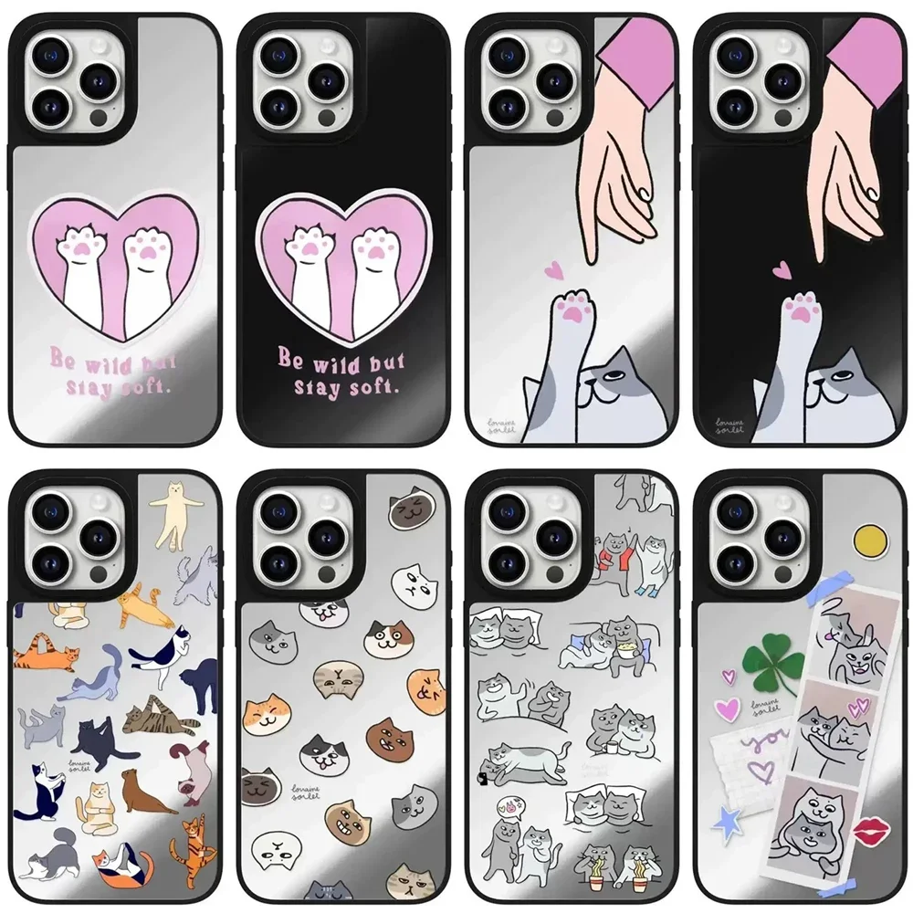 

Cat Paw Mirror iPhone 12 13 14 15 16 Pro Max Case - Protective iPhone Case with MagSafe