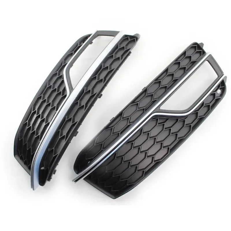 

Элегантная декоративная накладка на решетку противотуманной фары переднего бампера для Audi S5 A5 S-Line, номера 8T0807681M, 8T0807682M, аксессуары для бампера 2013-2017 годов