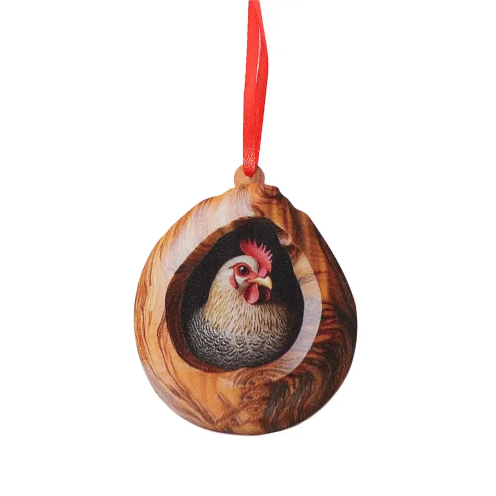Acrylic Christmas Ornaments 2D Flat Forest Animal Animal Christmas Pendant Festive Cute Pattern Christmas Tree Hanging