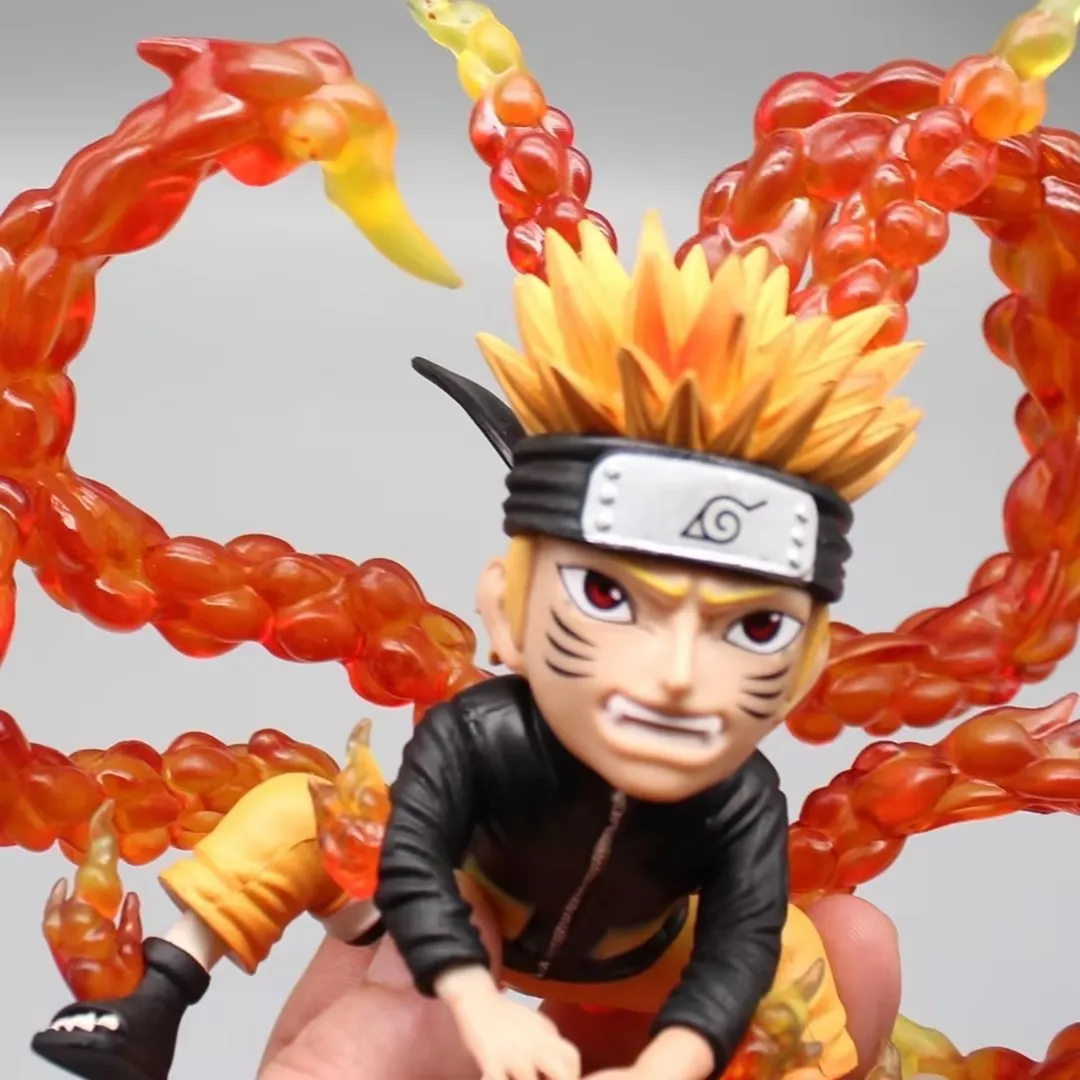 13 cm NARUTO Anime Figure Uzumaki Naruto Action Figure Demone a nove code Volpe Rampage a quattro code Modello Figurina in PVC Bambola Giocattolo per bambini
