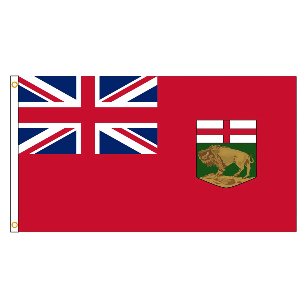 60×90 90x150 120×180CM Manitoba Emblem Flag Canada Polyester Printed Banner Tapestry For Decor