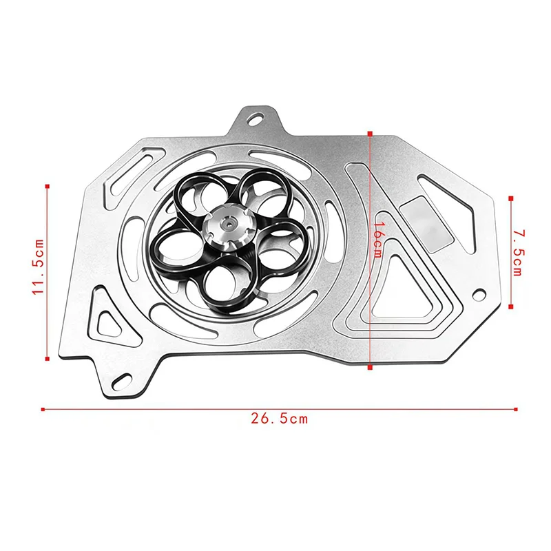 Motorcycle CNC Modification Radiator Mesh Guard with Rotating Cooling Fan  Compatible for CLICK VARIO PCX ADV160