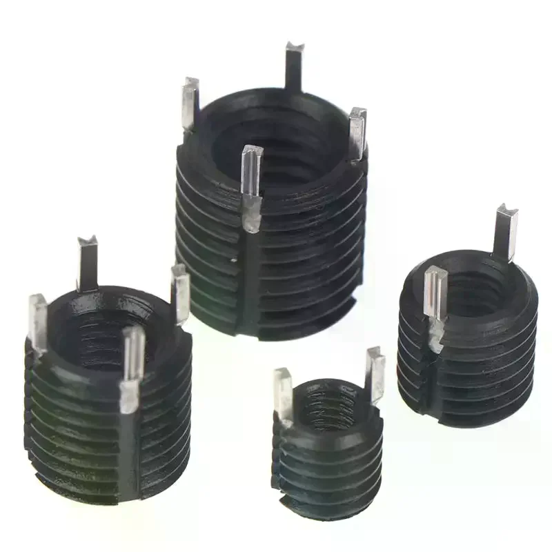 5pcs M8-M14 Keylock Wire Thread Insert ,Helicoil Nut Black Carbon Steel Key-locking Thread Repair Inserts