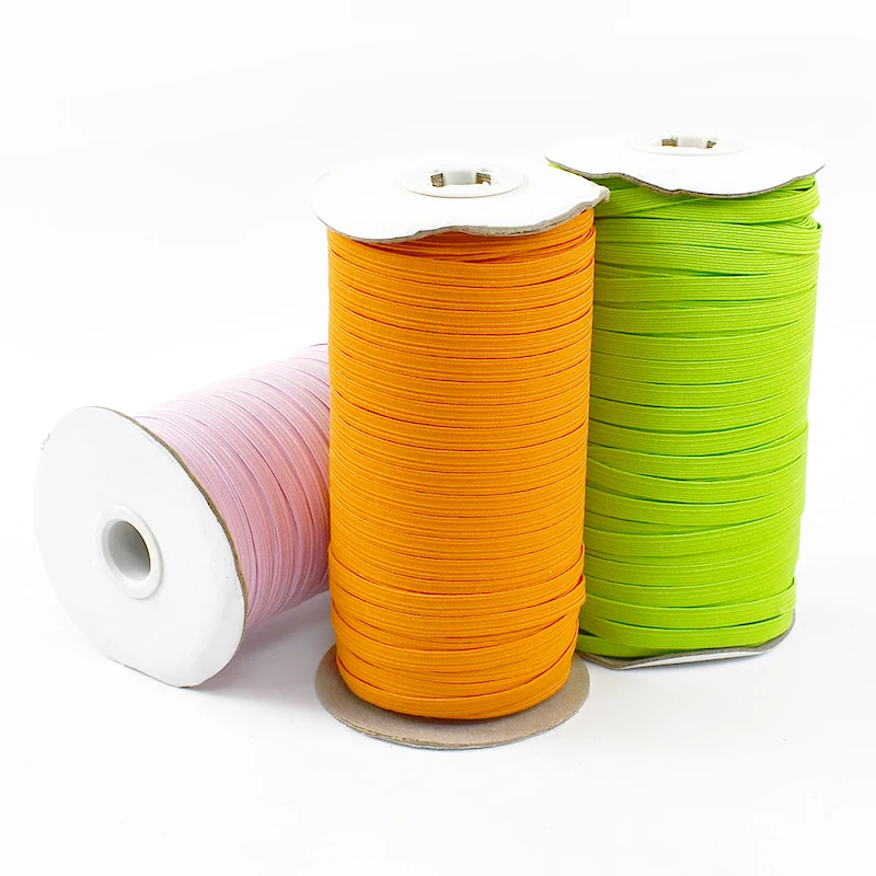 25 미터 Meetee 6mm 부드러운 탄성 밴드 스킨 고무 밴드 속옷 바지 장식 웨빙 DIY 의류 바느질 허리띠 액세서리, 부드러운 탄성 밴드