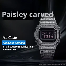 For CASIO DW5600 GMWB5000 G5600E Titanium GWM5610 Stainless Steel Watch Case 5610 5600 5000 Metal Bezel Strap Mod Kit With Tools