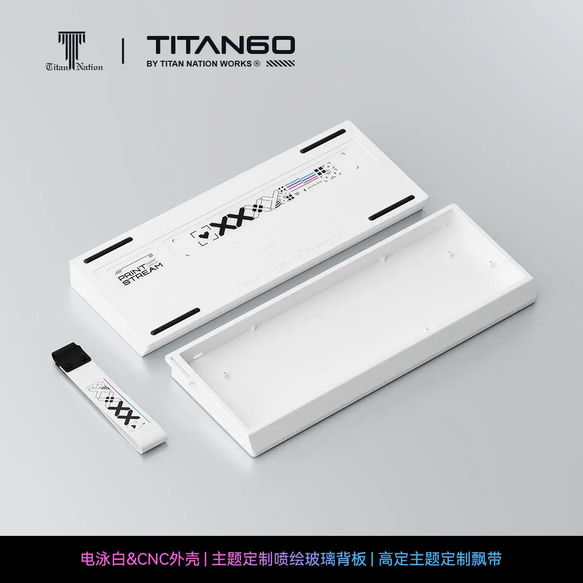 TITAN60/Wooting 60HE+ Mechanical Keyboard Case Aluminum Alloy Shell MAD60/GH60 Custom for Gaming Mechanical Keyboard Accessories