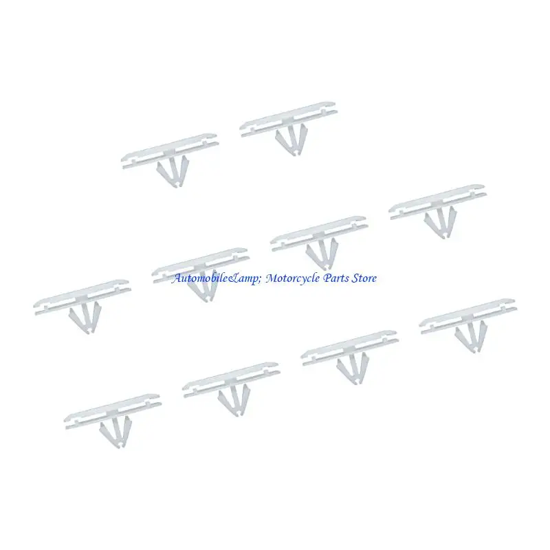 H7BD Push-In Automotive Fastener Clips, 10 White Panel Retainers 68395634AA for Exterior Panel Replacement