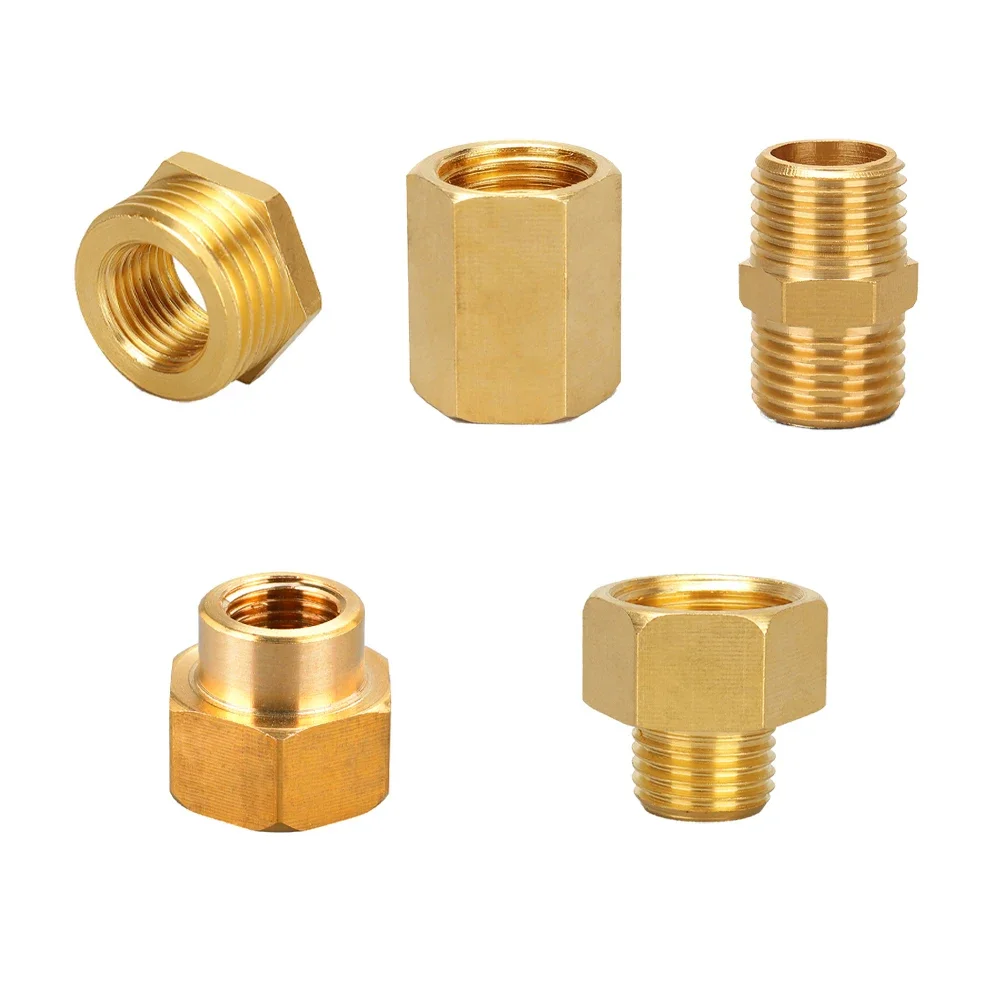 Brass Pipe Hex Nipple Fitting Quick Coupler Adapter 1/8” 1/4” 3/8” 1/2”3/4” 1” BSP Adapter Fitting Reducing Hexagon Bush Bushing