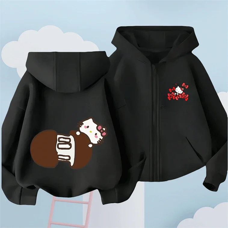 

Детская толстовка на молнии Sanrio Company Ltd с принтом Hello Kitty, хлопок, для детей 2-14 лет, 2026 год, хит продаж