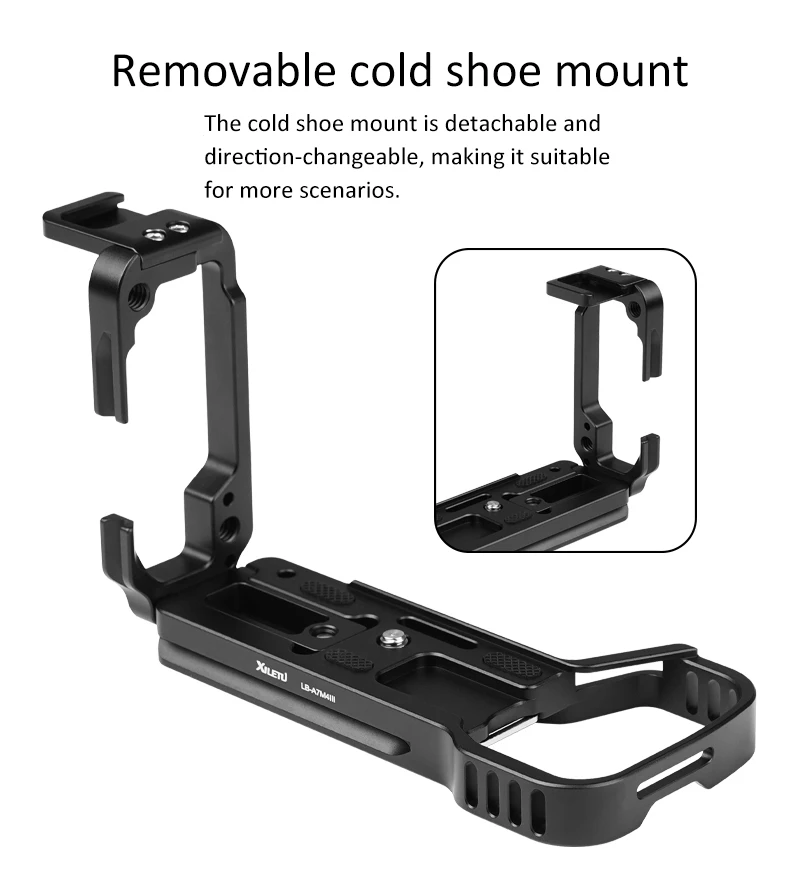 XILETU L-type quick release plate Arca Swiss vertical clapboard L plate is suitable for Sony A7M4/A7R4 camera tripod accessories