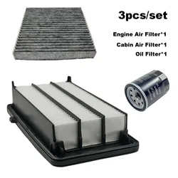 3pcs Filter Set For HONDA CR-V CRV CIVIC UR-V 1.5 2016 2017 2018 2019 2020 2021 AC Cabin Engine Air Oil Filter Parts 172205AAA00