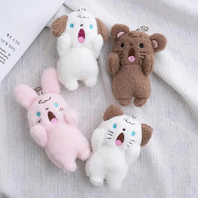 1PC Refueling Dog Doll Plush Toy Grasping Machine Doll Girl Heart Cute Gift Stuffed Animal Refueling Rabbit Small Pendant