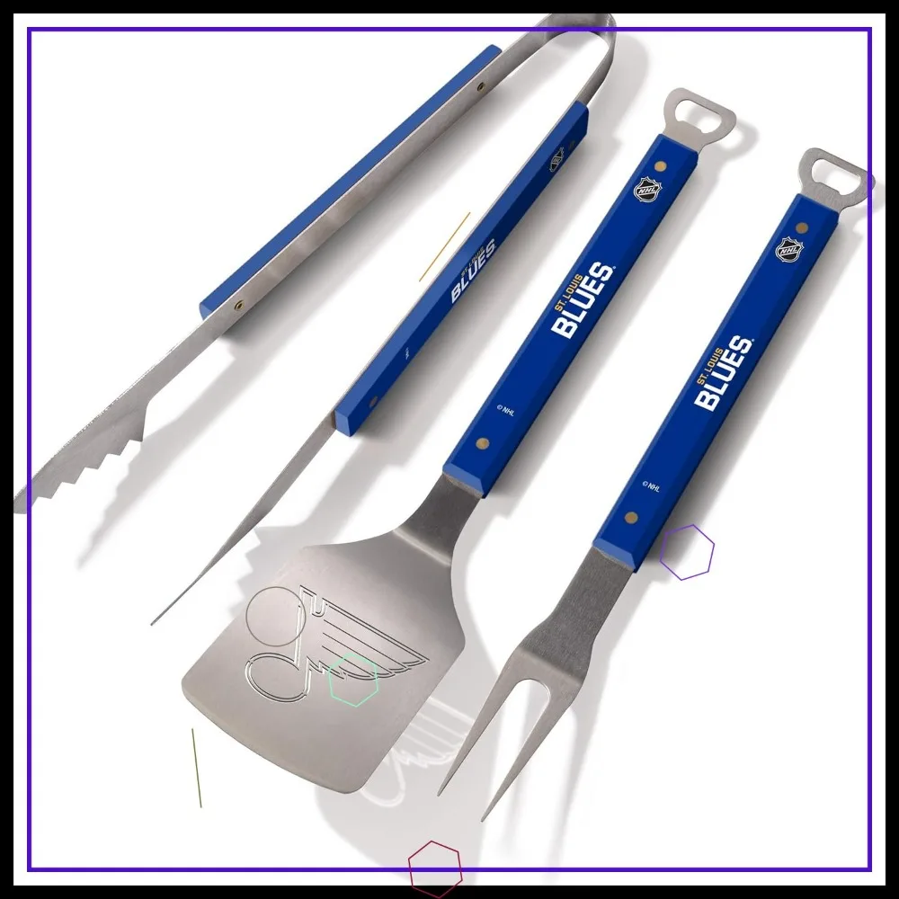 

3-Piece NHL BBQ Grill Set for Outdoor Cooking and Sports Fans