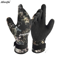 Camo Diving gloves 3mm/5mm neoprne with buckle belt spearfishing gloves  for scuba diving,,Snorkeling fishing Water Sport Gloves