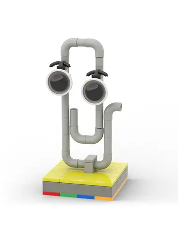 Buildmoc bureau créatif drôle Clippy l'âge révélateur monde MOC blocs de construction jouets pour enfants enfants cadeaux jouet 85 pièces briques