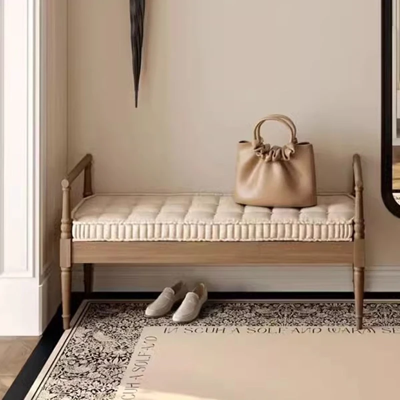 목재 모던 스텝 스툴 벤치 시트 미용실 화장대 의자 디자이너 액센트 풋 스툴 라운지 테이블 미용실 가구