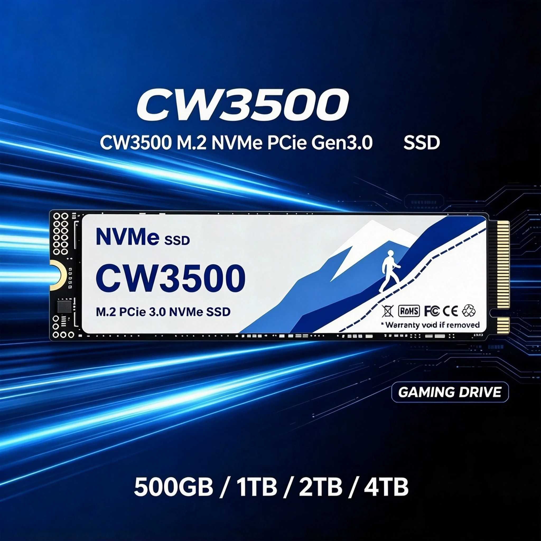 CW3500 M.2 SSD Hard Disk 1TB 2TB  NVMe M2 SSD 500GB PCIe 3.0 Internal Solid State Drive, For PC Desktop Laptop.