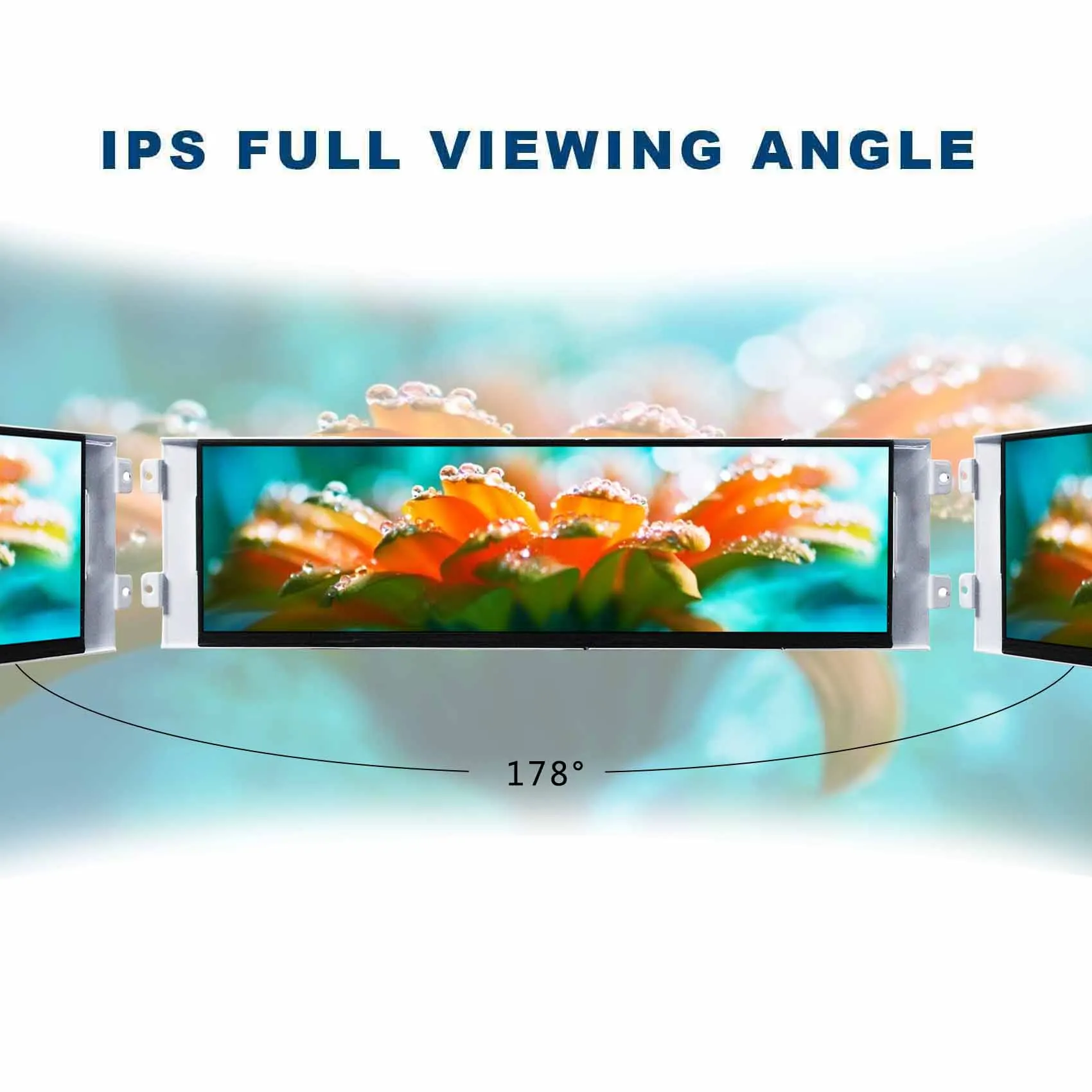 12,7" 2880X864 2K Mini HD TIPO C DP IPS Monitor LCD para AIDA64 CPU GPU PC Case