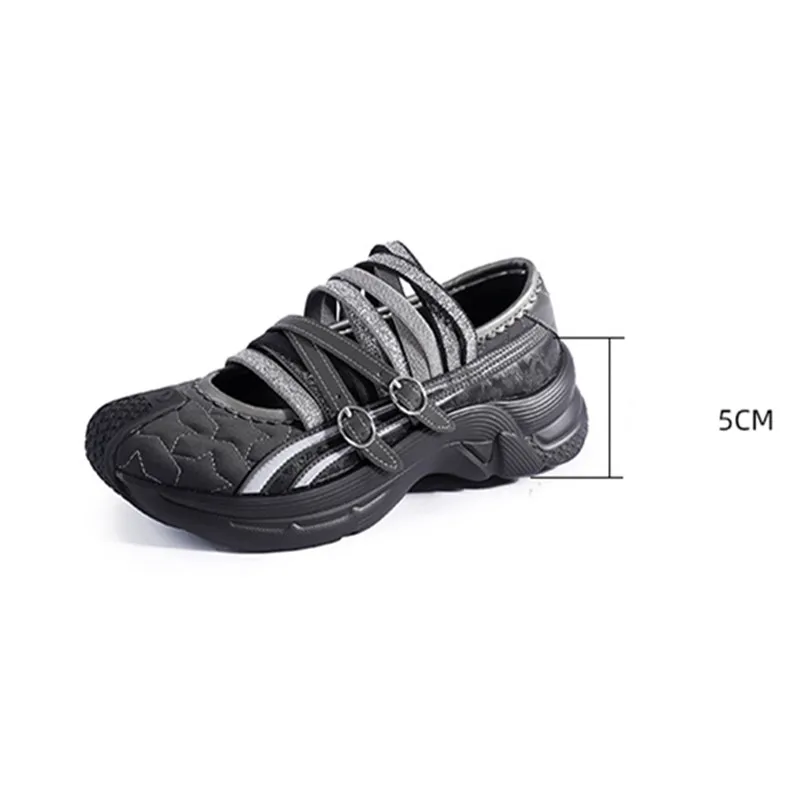 Women Casual Loafers Strap Ballet Dance Flats Shoes Spring Autumn Thick Sole Espadrilles Female Sports Walking Sneakers Shoes