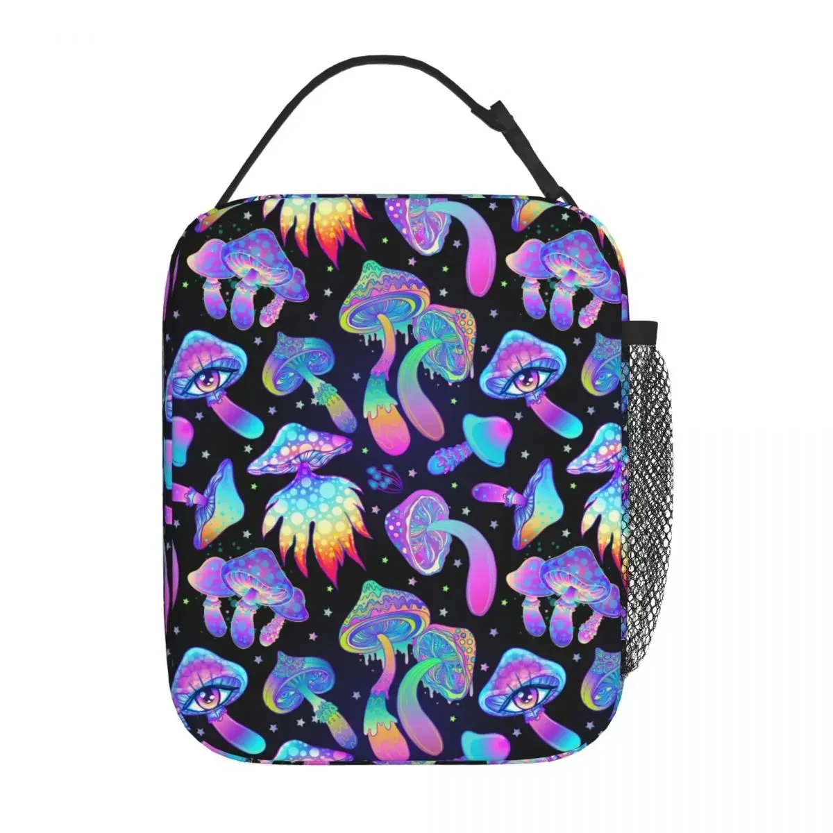 

Magic Mushrooms Psychedelic Accessories Insulated Lunch Bag For Travel Food Box Portable Cooler Thermal Lunch Boxes