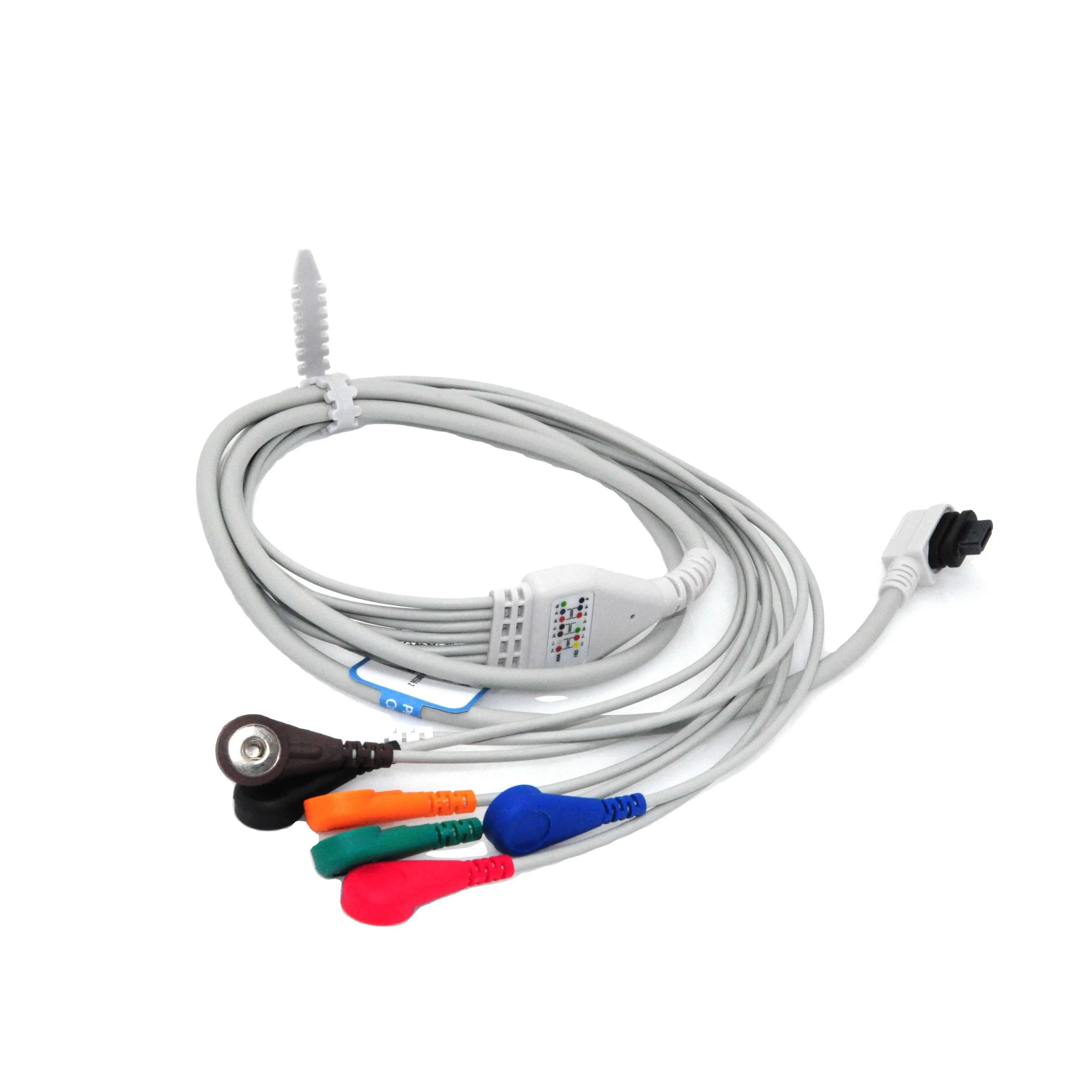 

Hot Selling Medical GE Seer Light holter 7 lead ECG EKG cable with wires snap aha/ iec 16 pin with good quality