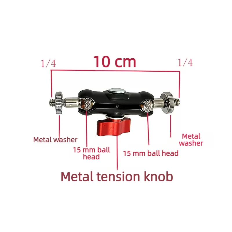 Universal Camera Super Clamp Magic Arm with Double Ball Head 1/4 Screw for DSLR Monitor Light Microphone Phone GoPro Photography