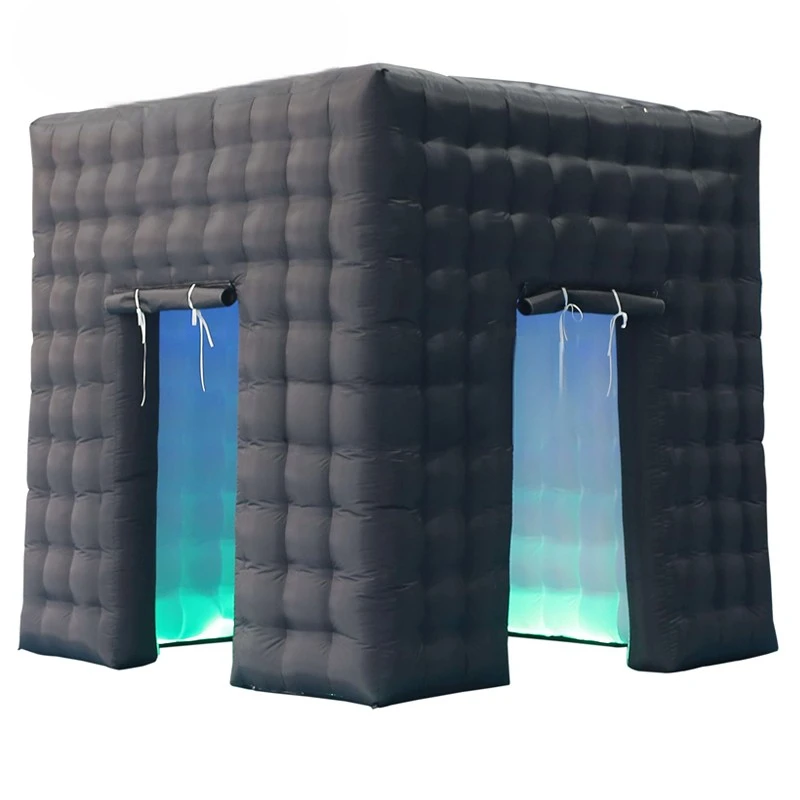 cube 3m(10ft) Inflatable  black&white tent, inflatable photo booth enclosure for party event promotion