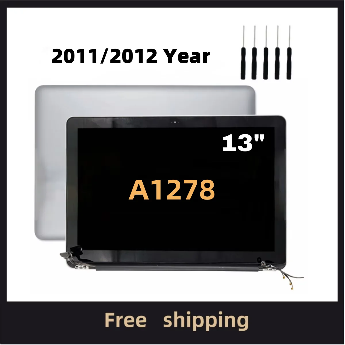 

661-5868 661-6594 Laptop New For MacBook Pro 13" A1278 2011 2012 MC724/700 MD101/102 MD313/314 Full LCD Screen Assembly Display