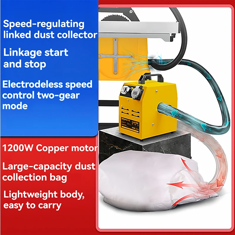 Woodworking vacuum cleaner cyclone separator dust collector 23000rpm industrial vacuum cleaner 1200W