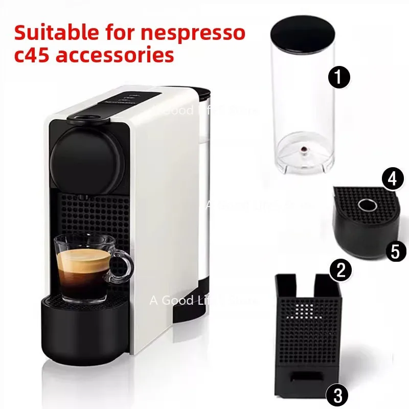 

Apply To NESPRESSO Essenza Plus Coffee Machine C45 Water Tank Drip Tray Capsule Box Waste Water Box Accessories