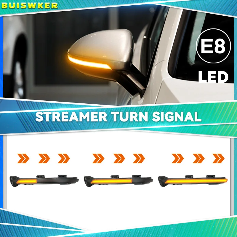 

For VW Golf 7 GTI R GTE GTD MK7.5 13-19 Touran Jetta MK7 LED Dynamic Turn Signal Blinker Sequential Side Mirror Indicator Light