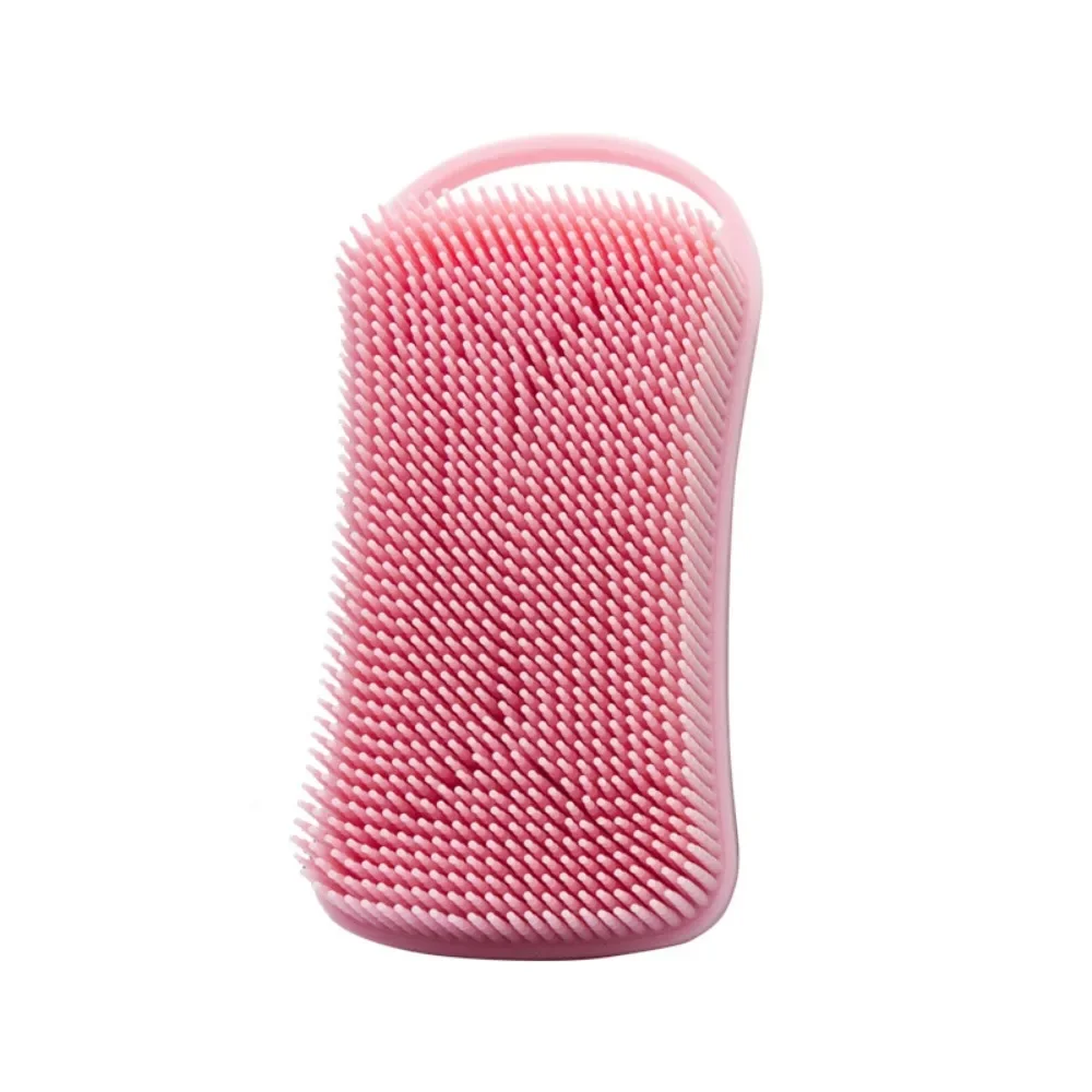 Brosse de douche en silicone souple 2 en 1, épurateur, masseur de cuir chevelu, shampooing, double face, corps, mousse, outil de nettoyage de la peau