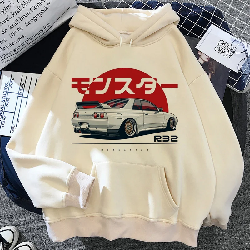 Jdm hoodies male vintage grunge male hoody Korea