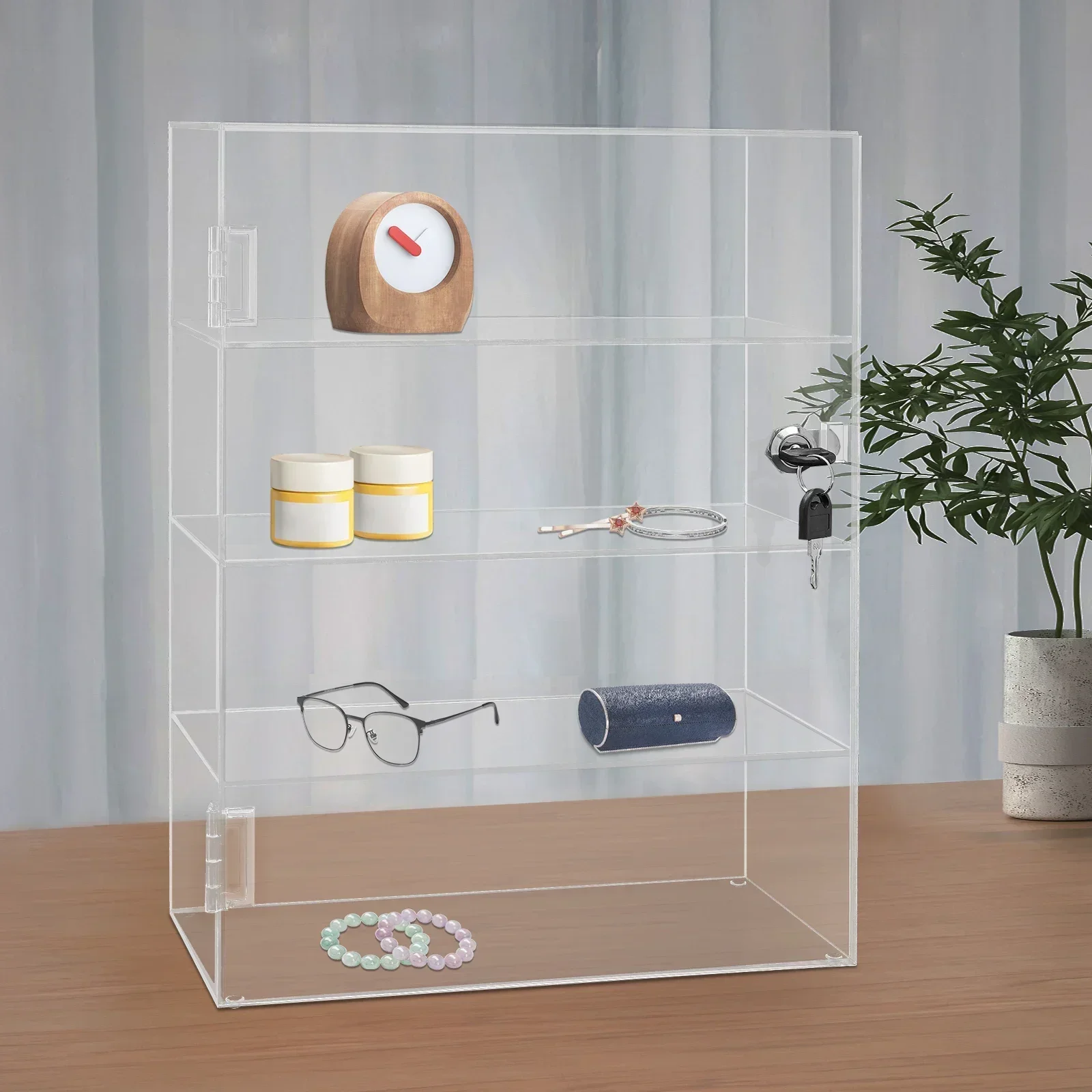 Abschließbare Vitrine mit 95 % hoher Transparenz und stoßfestem Acryl für den Einzel- oder Heimgebrauch