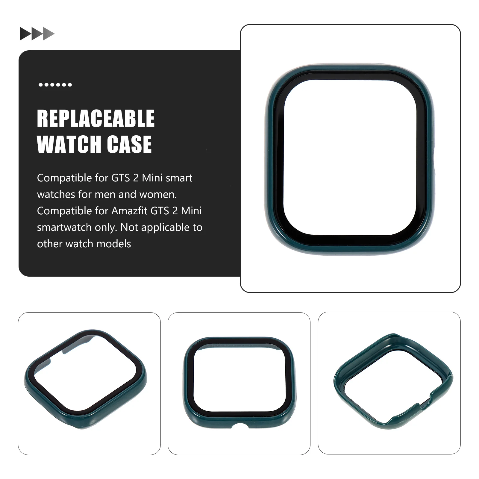 Pc Watch Cover Vervangbare horlogekastbeschermer Krasbestendig Lichtgewicht Schokbestendig Smartwatch Cover Compatibel voor Amazfit