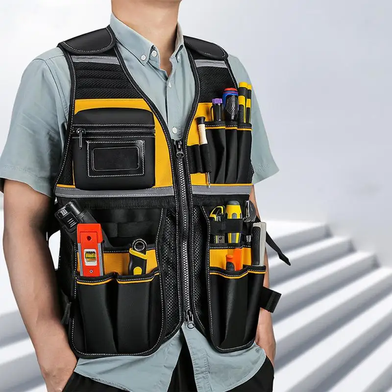 Tool Vest Tool Pouch construction site work Vest Tool Vest Electrician Carpenter Work Vest Electrician Hardware Storage Bag