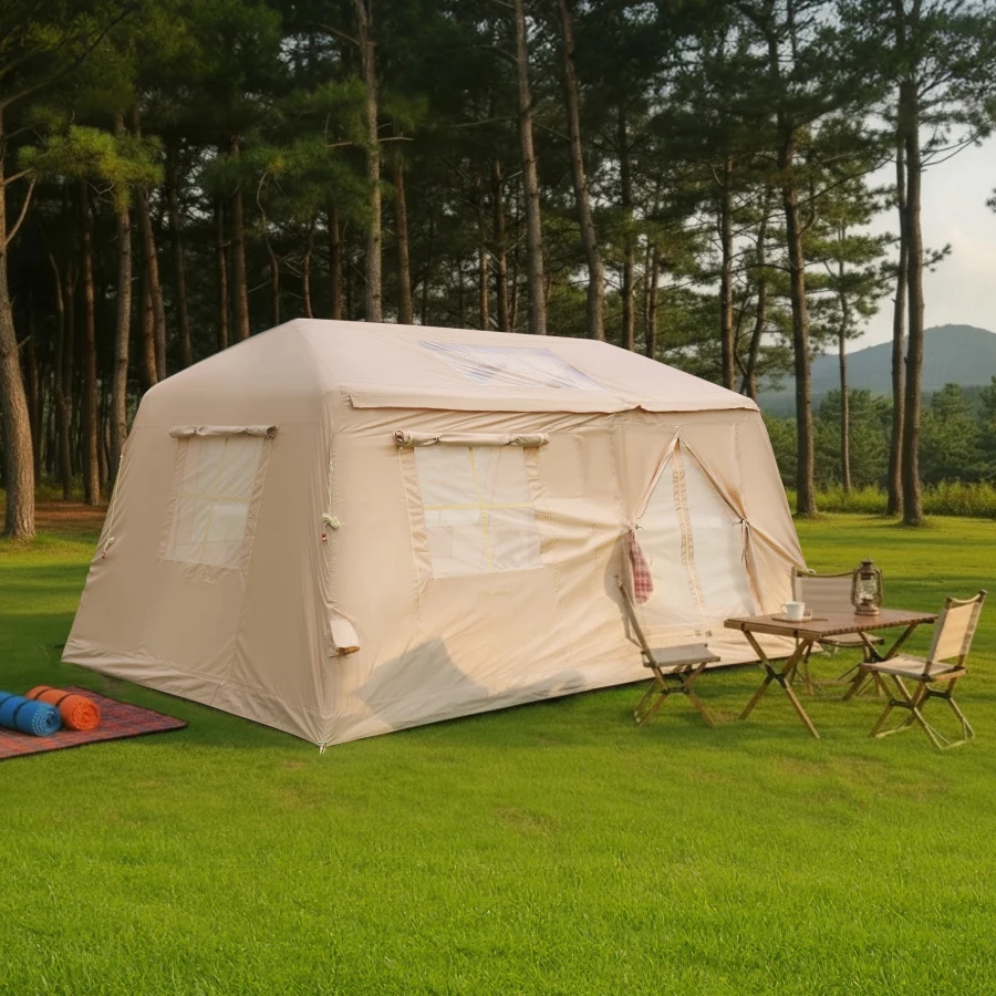 

11 m ² Inflatable Tents for Camping Blow Up Tent with Hand Pump Easy Setup InflatableTent 4 Season Tent Waterproof Oxford Air G