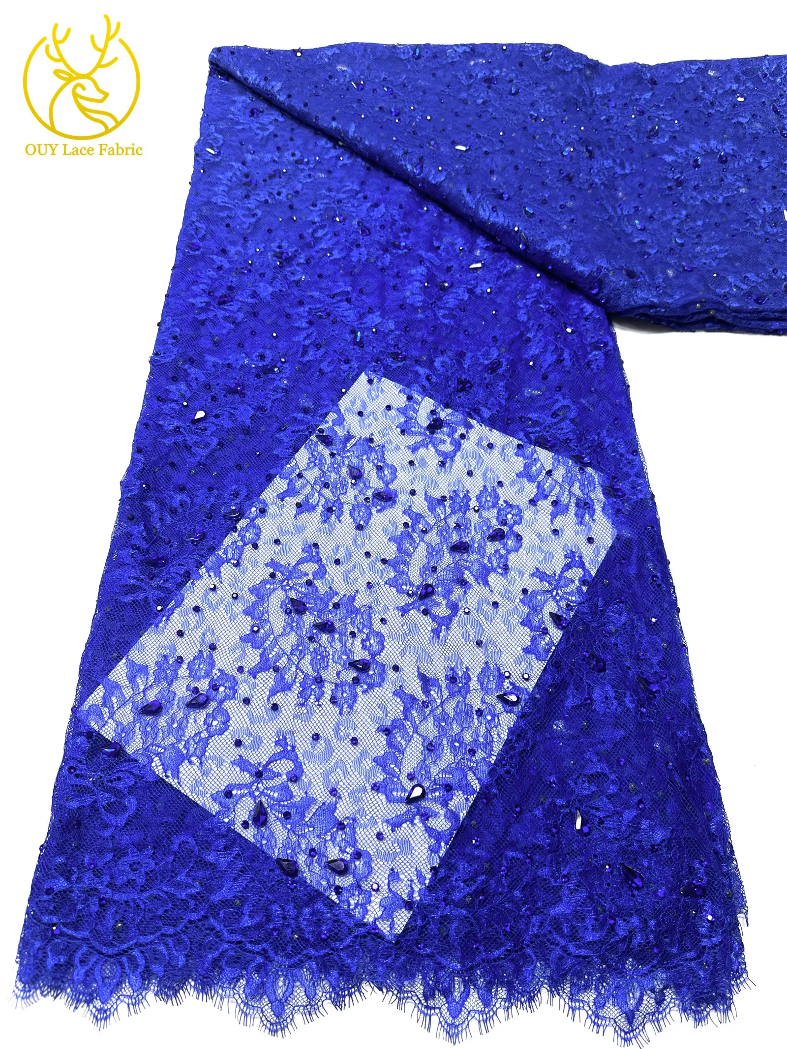 2026 Heißer Verkauf Lila Afrikanischer Französischer Tüll-Spitzenstoff mit Steinen Bestickt Elegantes Nigerianisches Brautkleid für Hochzeitsfeier 3 Meter – Detail 31