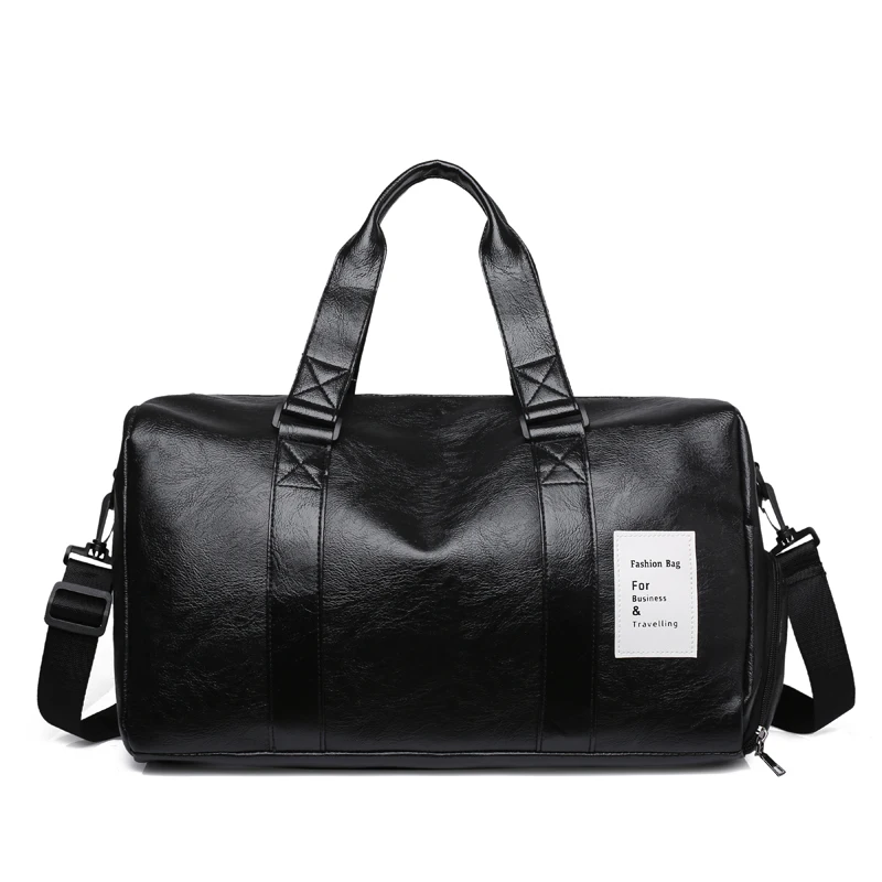 Large Capacity Waterproof Gym Duffel Bag with Wet/Dry Compartments, Black Travel & SportsBagwith AdjustableShoulderStrap, GymBag - view 3