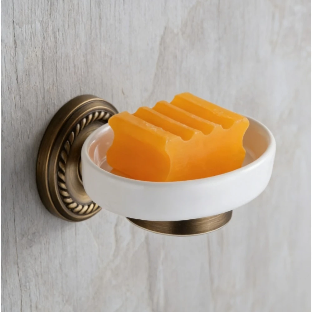 

Retro copper soap rack tray, wall-mounted design, family hotel bathroom universal