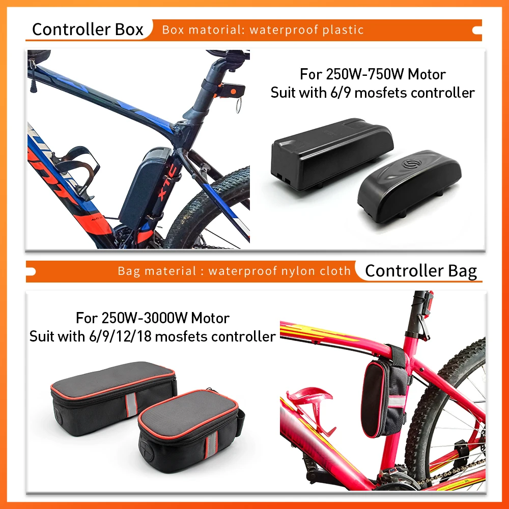 Electric Bicycle Controller Box/Bag Ebike Controller Case Conversion Kit Large/Small Size Controller Box/Bag Ebike Controller