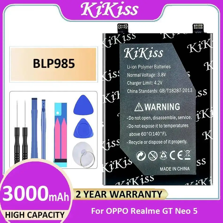 

Long-Lasting BLP985 For Oppo Realme GT Neo 5 Mobile Phone Battery 3000Mah Good Low-Temperature Performance