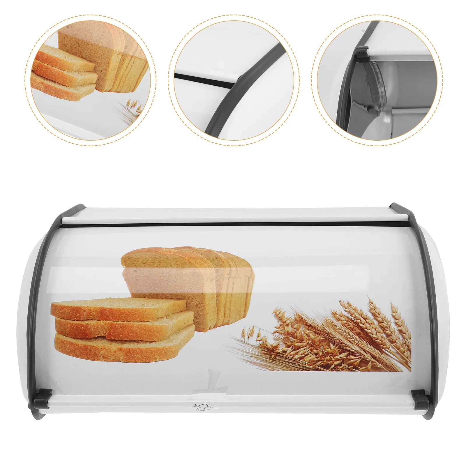 

Bread Box Metal Storage Container for Kitchen Countertop Home Shop Organizer Firm Base Cover Prevents Entry Bread Box