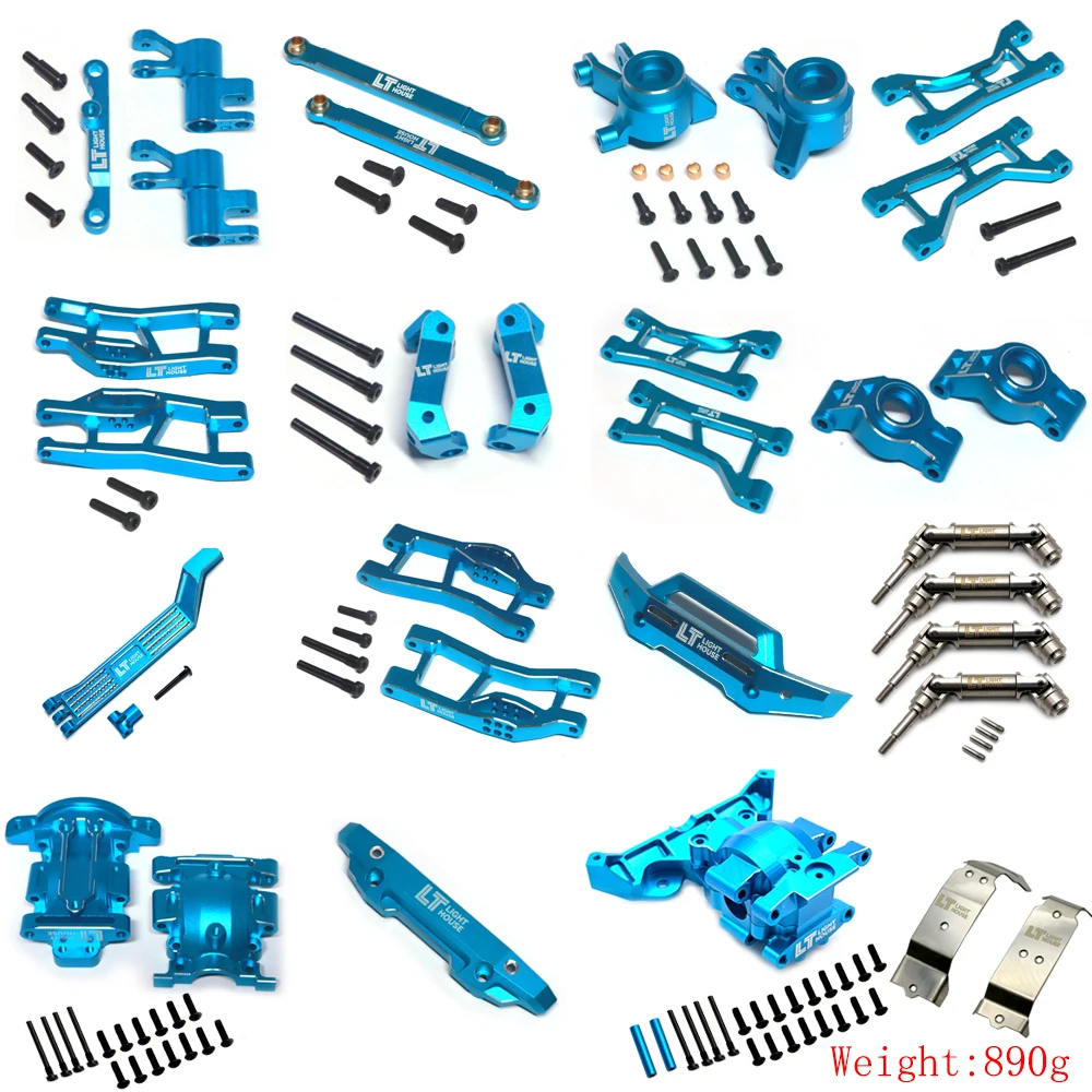 

LIGHT HOUSE 7075 Aluminum Steel Set For TRAXXAS Mini Maxx RC Car Upgrades Parts (Steering Set/Battery Plate Board/...)